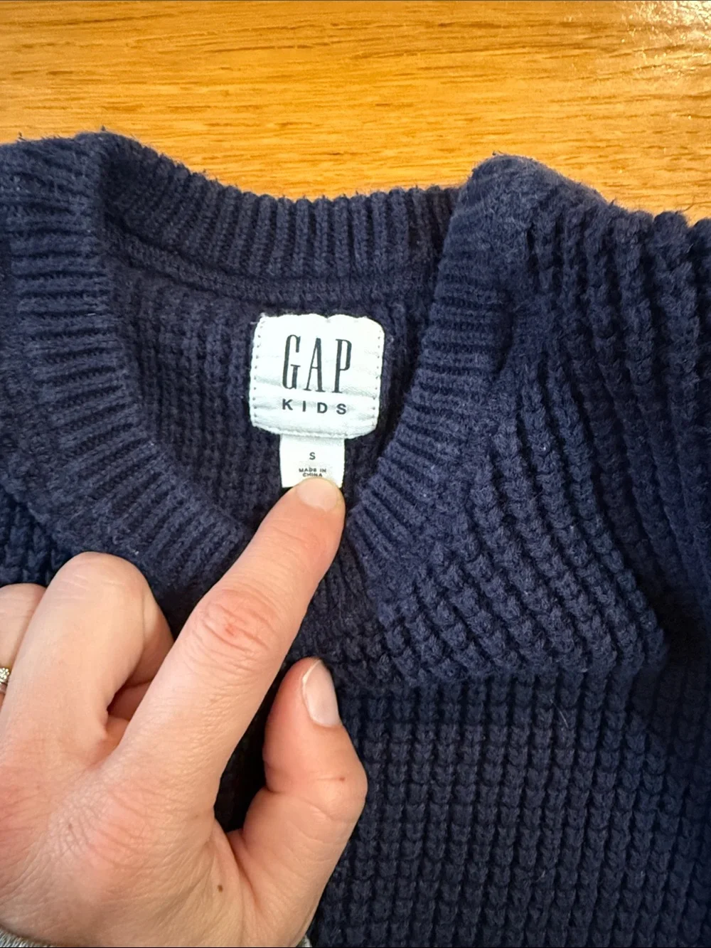 GAP Navy Blue Crewneck Knit Sweater for Kids